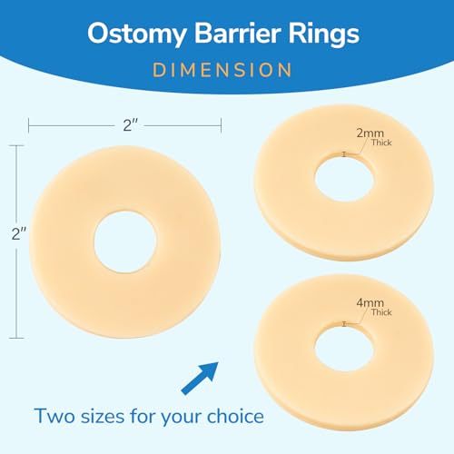 Heagimed 30 PCS Ostomy Barrier Rings 2 mm Thickness Moldable Ostomy Rings Medical Grade Hydrocolloid Adhesive Barrier Rings Better Seal for Ostomy Bags 3 Box of 30 - Image 3