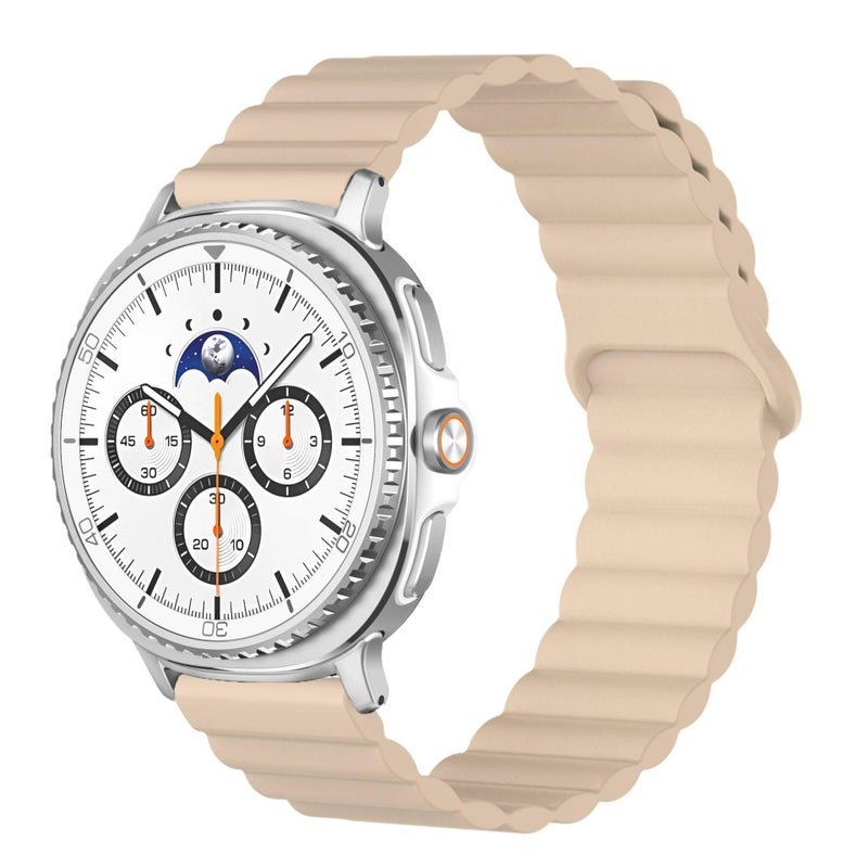 AD سوار ساعة ذكية رياضي من السيليكون متوافق مع Samsung Galaxy Watch 8 Classic بملاءمة قابلة للتعديل وحزام ناعم للاستبدال اليومي باللون أسود قابل للتعديل باللون الأسود - Image 1
