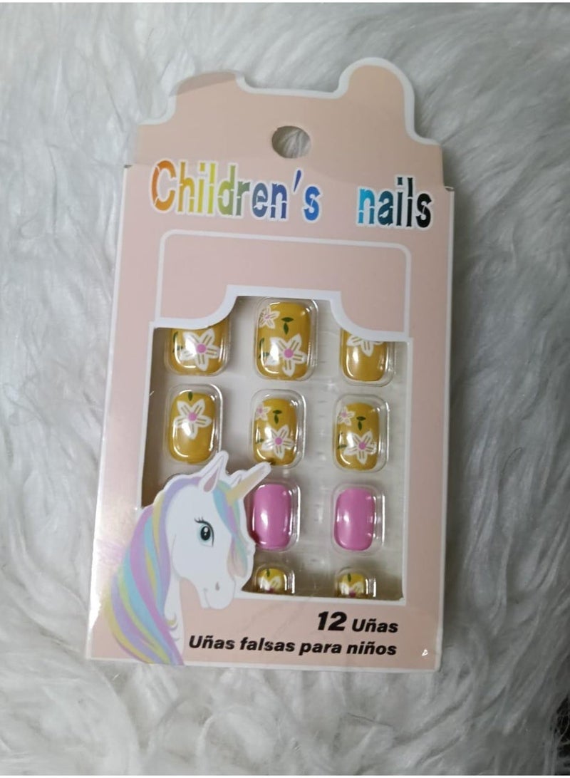 Cute and stylish fake nails designed for kids and young girls. Full cover with pre-glued design for easy application and comfortable wear. Adds a refreshing and lovely touch to your child’s look — perfect for daily use or as a lovely gift for little girls - Image 4