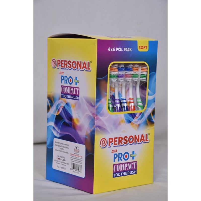 personal فرشاة أسنان يدوية شخصية جديدة مدمجة ناعمة تصل إلى جميع المناطق الحرجة للبالغين، 36 قطعة - Image 3