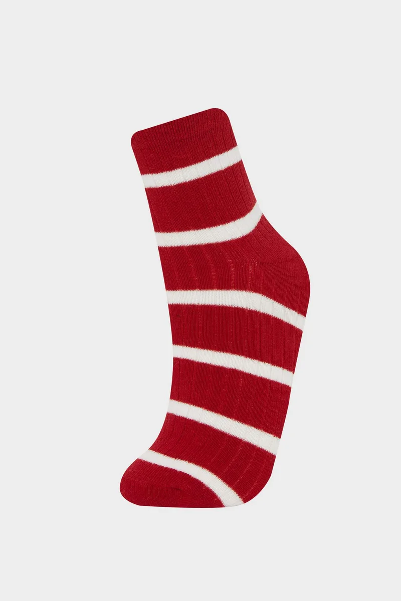 Defacto  Woman Striped 5 Piece Cotton Short Socks for Women | Best Price UAE