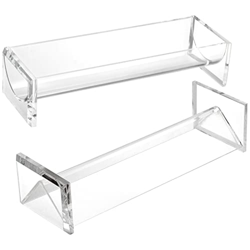 SOUJOY 4 Pack Cracker Tray for Serving, Acrylic Biscuit Stand Cracker Server Holder, Rectangular Clear Food Display Holder for Countertop, Home, Wedding Events, Parties and Events - Image 3