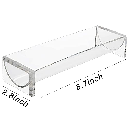 SOUJOY 4 Pack Cracker Tray for Serving, Acrylic Biscuit Stand Cracker Server Holder, Rectangular Clear Food Display Holder for Countertop, Home, Wedding Events, Parties and Events - Image 2