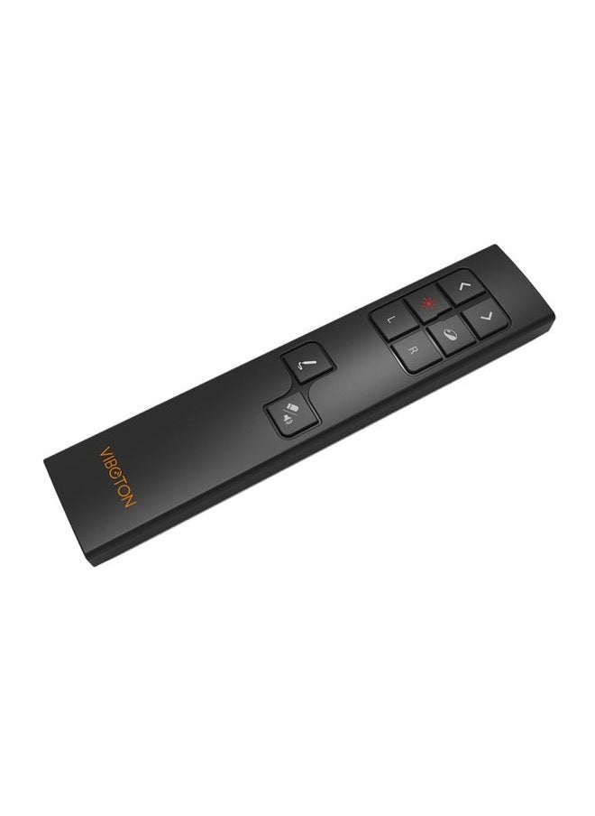 BURAQ - VIBOTON PP930 2.4GHz Multimedia Presentation Remote PowerPoint Clicker Wireless Presenter Handheld Controller Flip Pen, Control Distance: 30m(Black) - Image 1