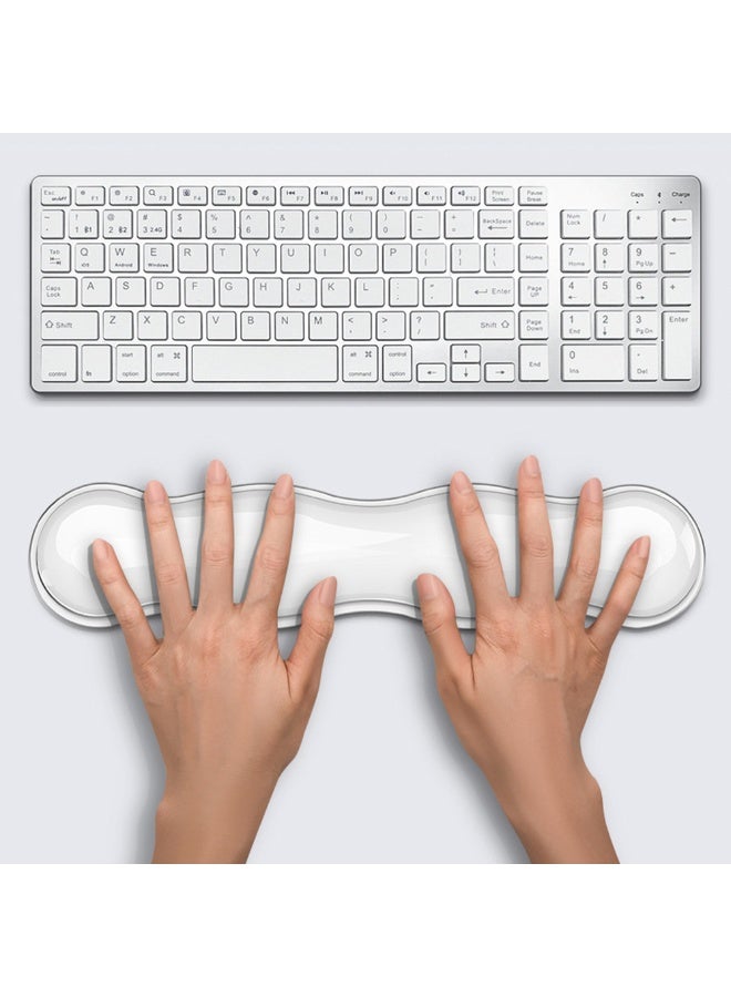 2pcs Clear Silicone Cooler Keyboard Wrist Rest Set Non-Slip Ergonomic Mouse Wrist Support Pad for Keyboard Computer Laptop Office Gaming - Image 5