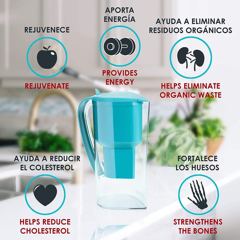 Alkanatur Filter Replacement for Pitcher (Pack of 3) - Removes Fluorides, Chlorine, Heavy Metals - Filters 400 liters of Tap Water - Replace After 3 Months - CE, ROHS, SGS Certified Water Filter - Image 3