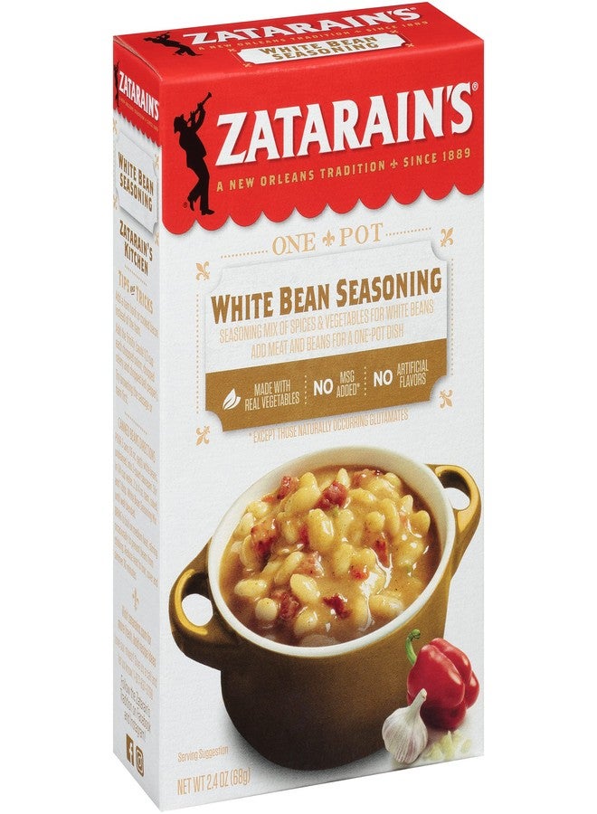Zatarain's White Bean Seasoning Mix, 2.4 oz (Pack of 8) - Image 1