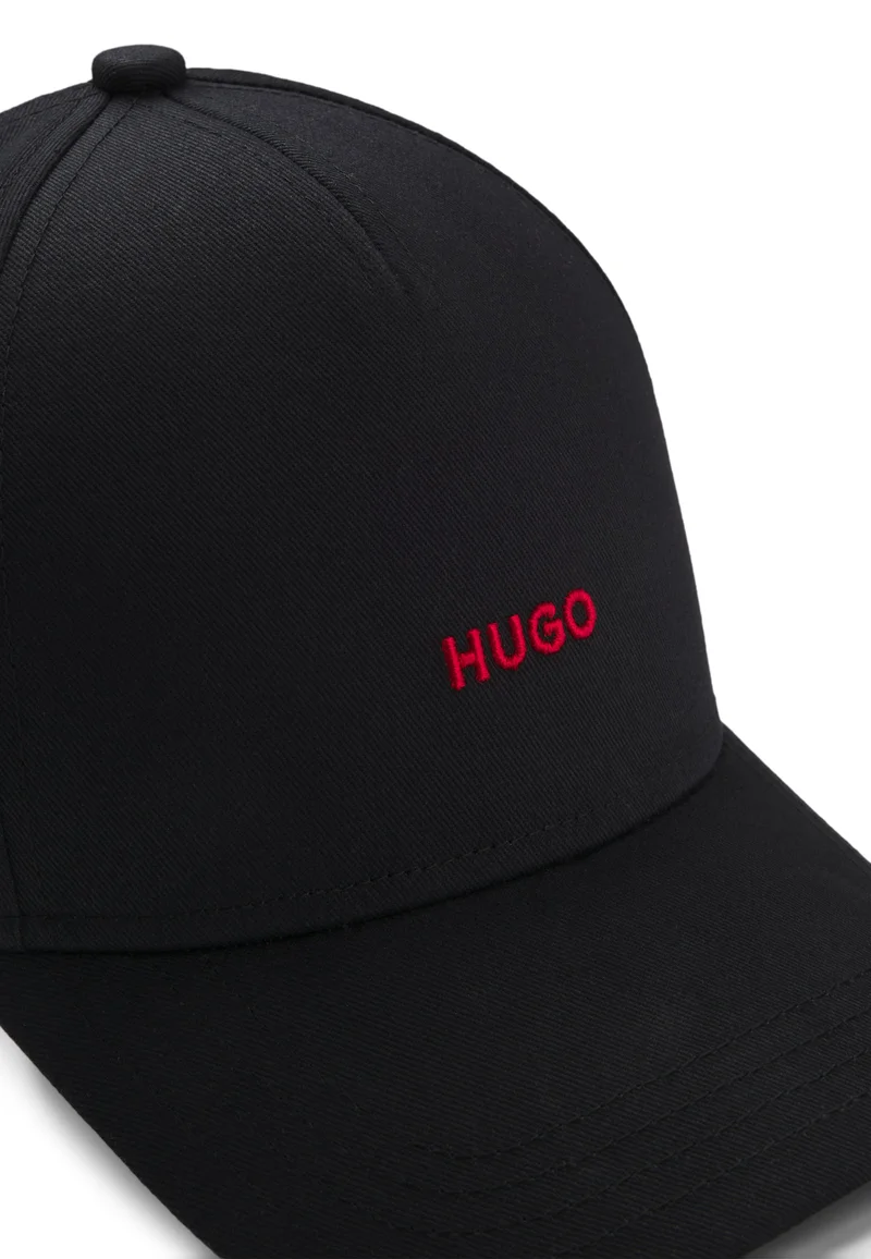 HUGO Black Cotton-twill cap with embroidered logo for Women | Best Price UAE