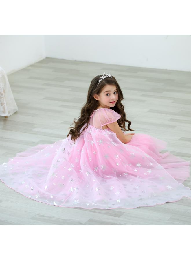 Frozen Frozen Frozen Ice Queen Elsa Princess Dress Elsa Dress Fluffy Yarn Dress Girl's Clothing 