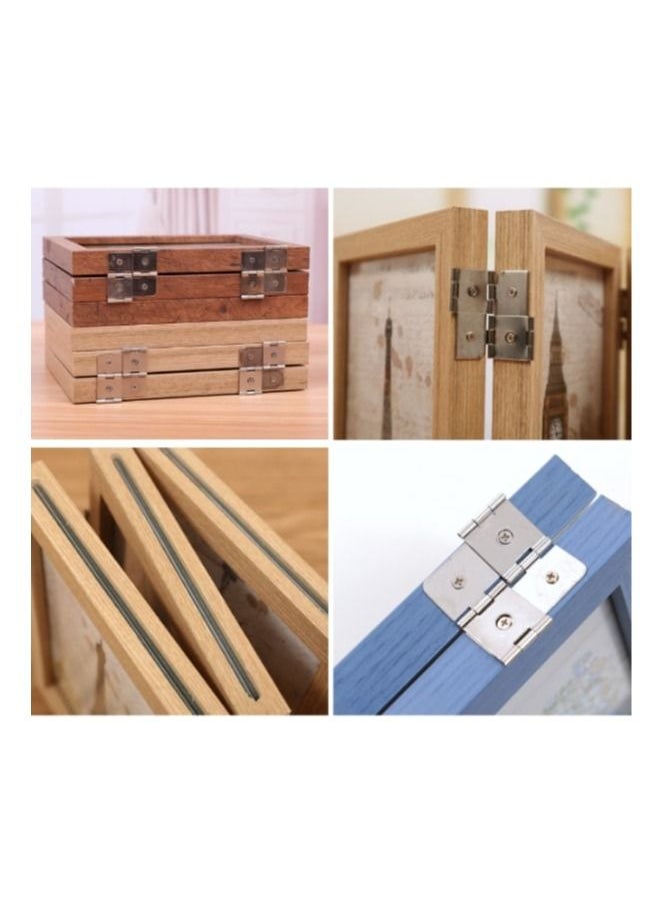 Generic - Triple-Fold Photo Frame: Versatile Showcase for a Trifold Display of Cherished Memories (6 photos)(Natural Wood) - Image 1