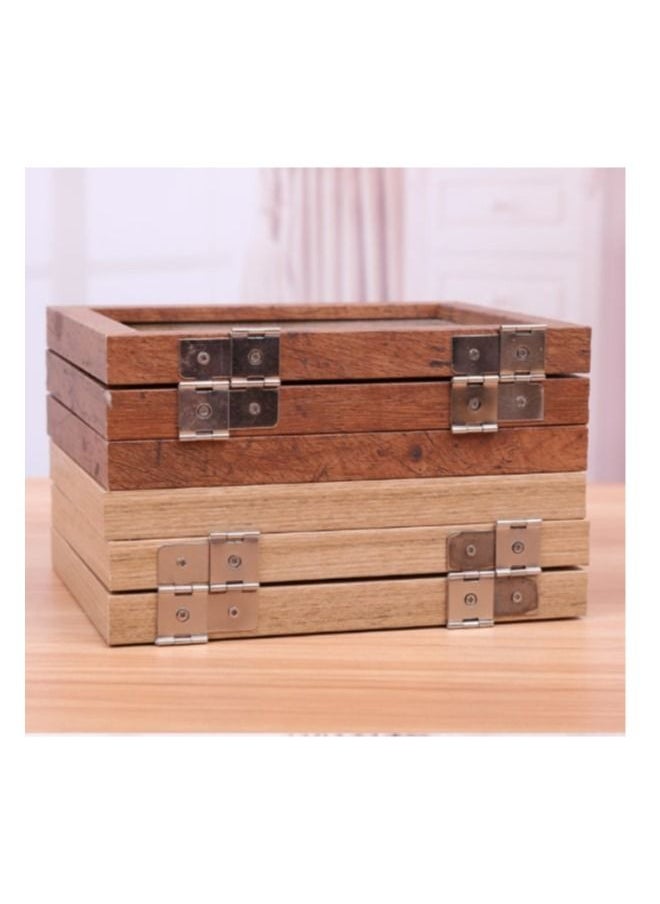 Generic - Triple-Fold Photo Frame: Versatile Showcase for a Trifold Display of Cherished Memories (6 photos)(Natural Wood) - Image 1
