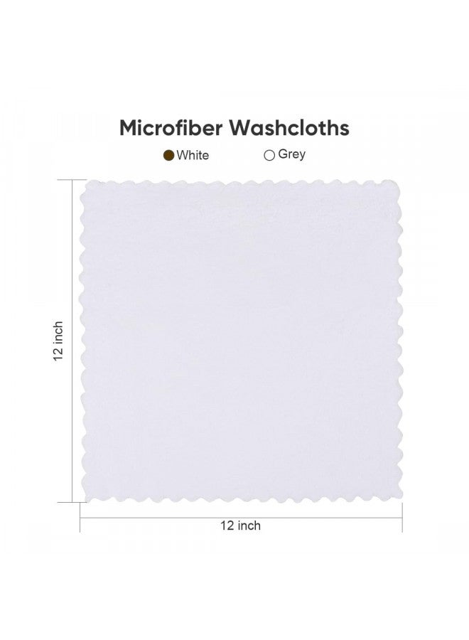 Orighty Ultra Soft Washcloths 12 Pack, Premium Microfiber Towel Sets 12 x 12 inches, Absorbent and Quick Drying Coral Velvet Washcloth, Multi-Purpose Wash Cloths for Bathroom, Hotel, and Gym (White) - Image 5