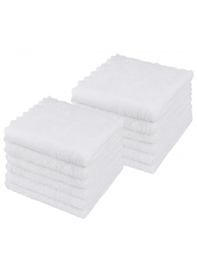 Orighty Ultra Soft Washcloths 12 Pack, Premium Microfiber Towel Sets 12 x 12 inches, Absorbent and Quick Drying Coral Velvet Washcloth, Multi-Purpose Wash Cloths for Bathroom, Hotel, and Gym (White) - Image 1