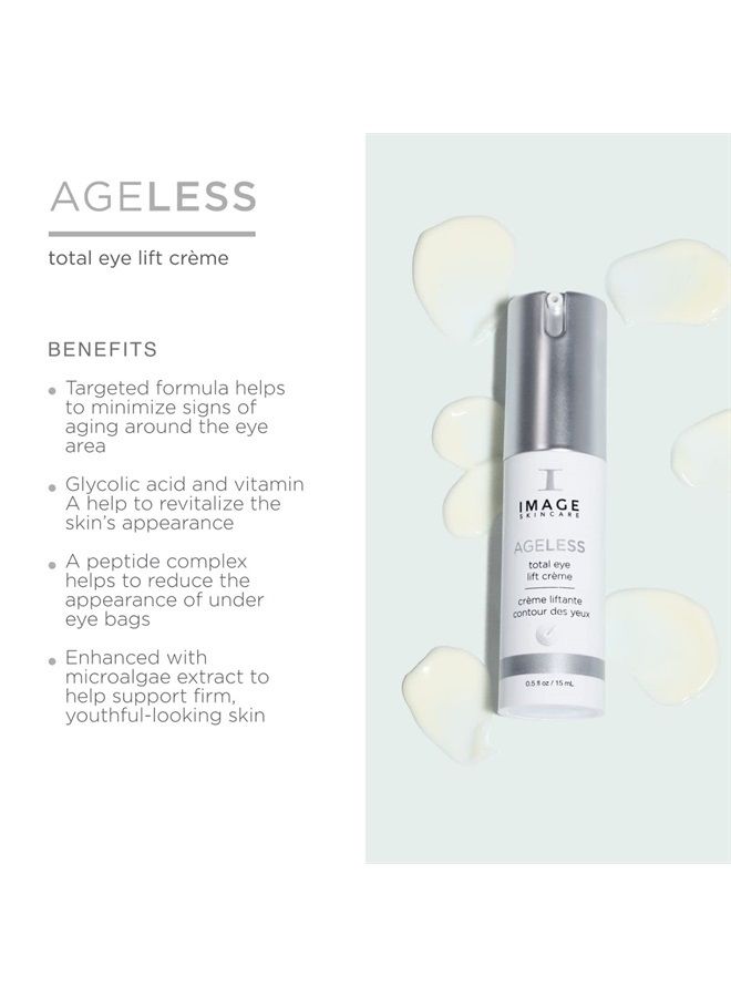 IMAGE SKINCARE , Total Eye Lift Crème, Under Eye Circle, Bags and Wrinkle Rescue, 0.5 oz  - Image 2
