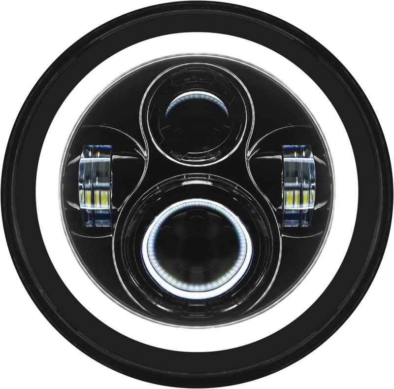 HOGWORKZ® 7 Inch LED Halomaker™ Headlight & Auxiliary Halo Passing Lamps - Daymaker Replacement for Harley Davidson - Image 5