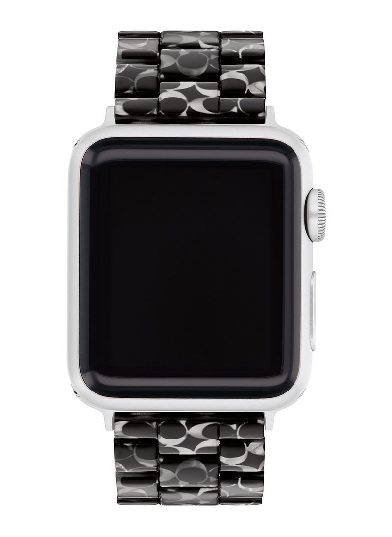 COACH Men's Apple Straps Black Acetate Bracelet 38/40/41Mm - 14700232  - Image 1