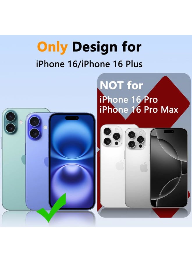 YWXTW for iPhone 16 Plus/iPhone 16 Camera Lens Protector, Individual Anti Scratch Metal Ring Tempered Glass Camera Screen Protector for iPhone 16 Accessories, Case Friendly (Teal) - Image 2