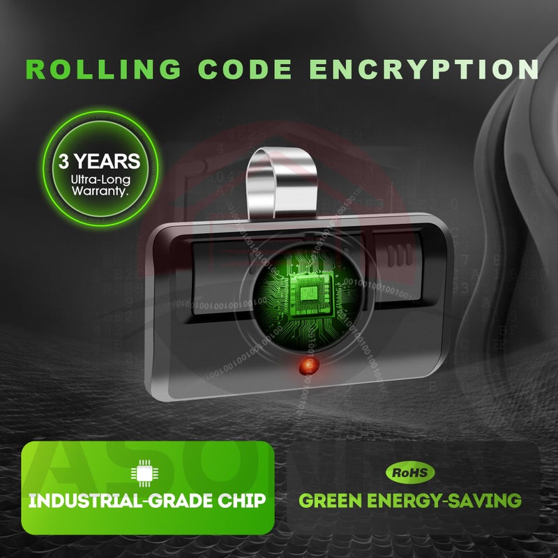 ASONPAO Chamberlain 953EV-P2 Universal Garage Door Opener Remote - Quantity 2ã€10-Year-Warrantyã€‘ - Image 4
