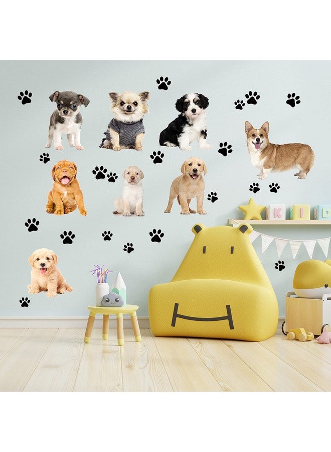 Tenare Tenare 109 Pieces Realistic 3D Dog Stickers & Paws Vinyl Wall Stickers for Bedroom, Bathroom, Living Room, DIY Decor  - Image 4