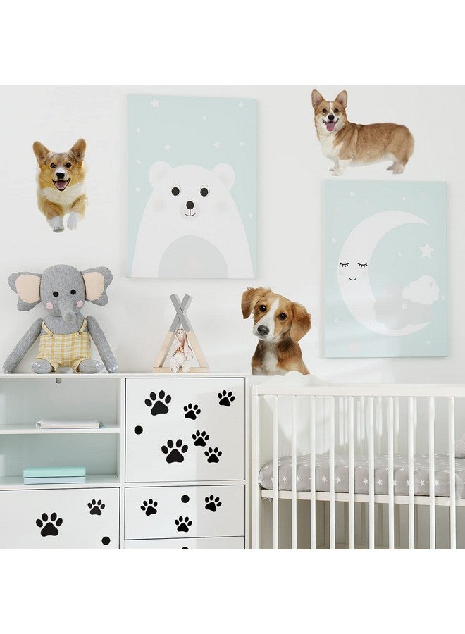Tenare Tenare 109 Pieces Realistic 3D Dog Stickers & Paws Vinyl Wall Stickers for Bedroom, Bathroom, Living Room, DIY Decor  - Image 3