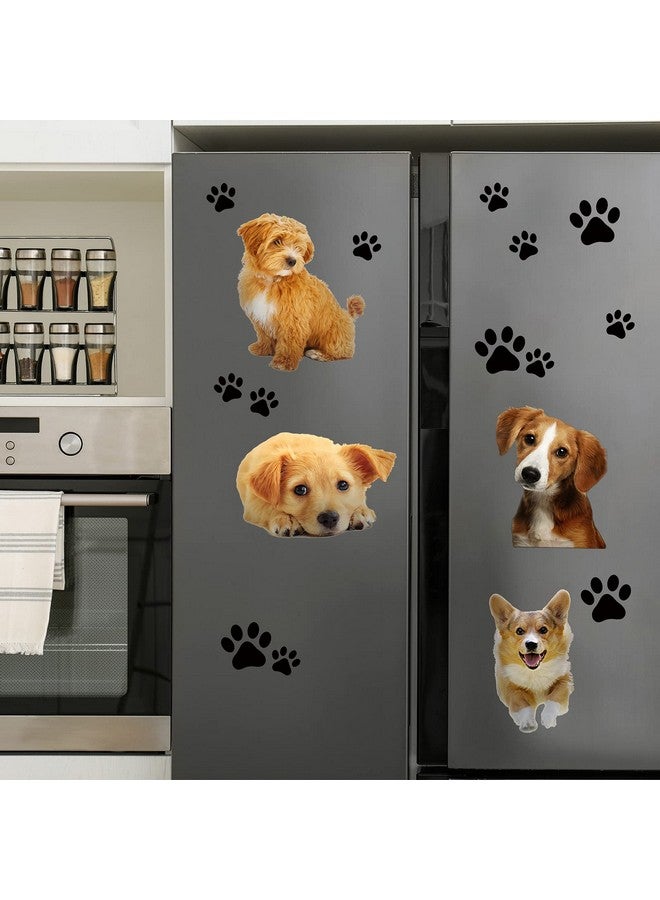 Tenare Tenare 109 Pieces Realistic 3D Dog Stickers & Paws Vinyl Wall Stickers for Bedroom, Bathroom, Living Room, DIY Decor  - Image 5