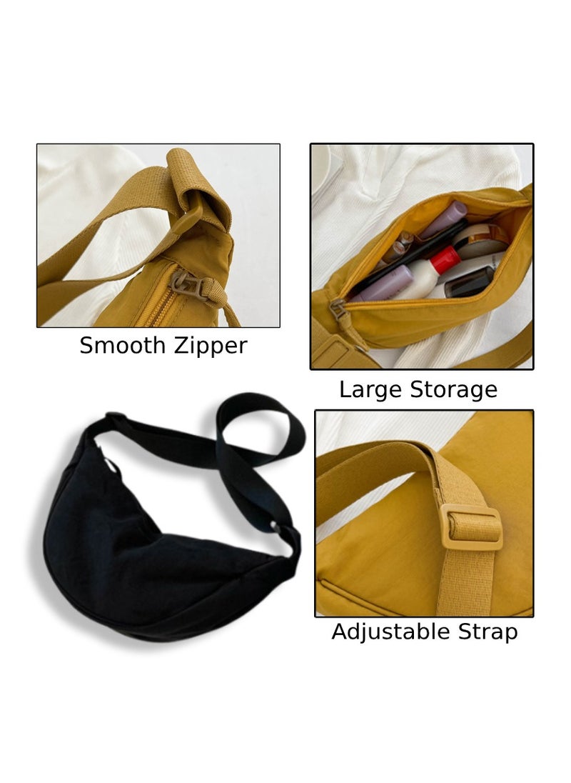 Soko Mesh Black Crescent Shoulder Armpit Bag: Stylish Small Square Dumpling Bag with Fixed Strap - Versatile Fashion Accessory for Women's Daily Ventures, Travel, and Elegance  - Image 4
