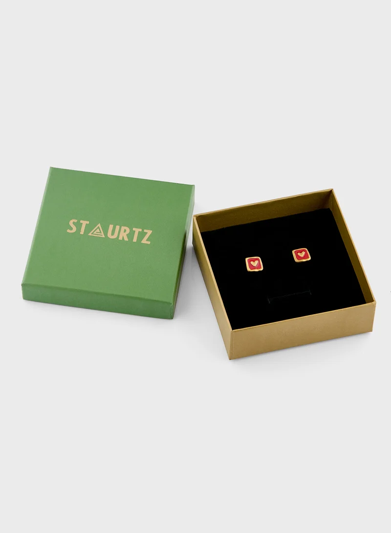 Staurtz Little Heart Stud Red