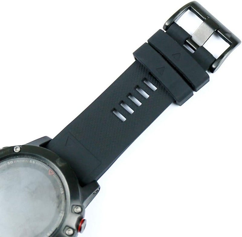 klarako 10Pcs Rubber Watch Strap Loops Black Replacement Watch Bands Keeper Holder Retainer for Garmin Fenix 5/5s/5x Series - Image 2
