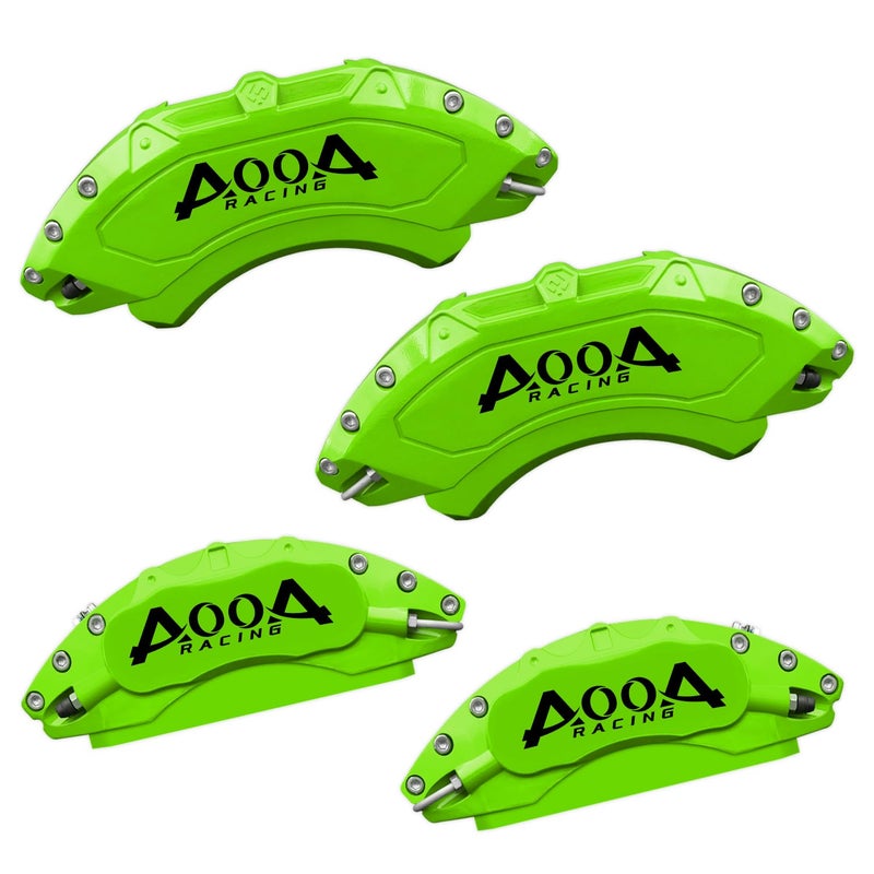 AOOA Aluminum Green Caliper Covers Black Character Fits Chevrolet Silverado 150020192025 and Escalade SuburbanTahoe 20212024GMC Yukon 20212024GMC Sierra 1500 20192024Set of 4
