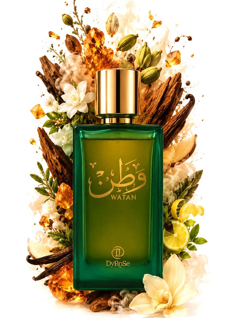 Dyrose Wataan Eau De Perfume 100ml | Luxury Unisex Woody Amber Perfume with Vanilla & Musk | Long Lasting Signature Fragrance - Image 1