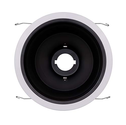 NICOR Lighting 6 inch Black Cone Baffle Trim with White Trim Ring, Fits 6 inch Housings (17551A) - Image 4