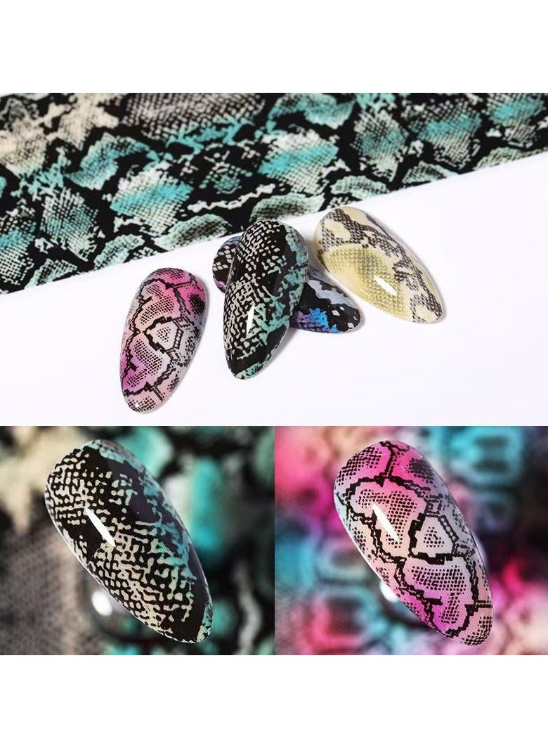 Goolsky Nail stickers ins European and American hot snake patterned starry sky sticker set retro lace transfer paper nail stickers - Image 5