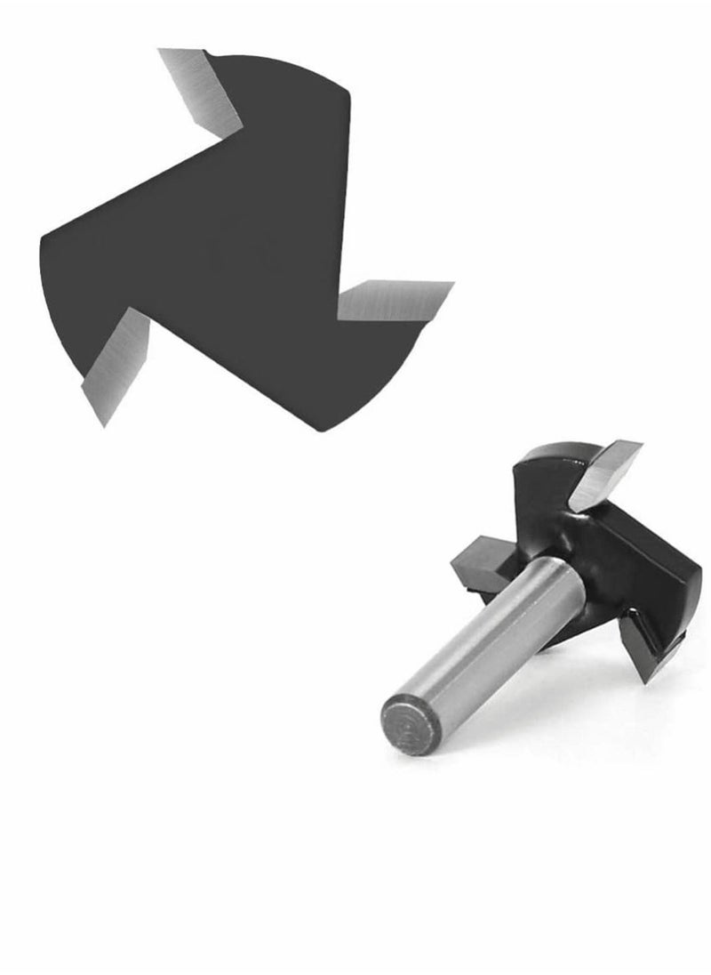 SYOSI Wood Working Milling Cutter T Shaped Cnc Surfacing Cutter Bit Wood Working Milling Cutter Planer High Speed Steel Wood Working Hole Saw Punching Bit Wood Working Tool (6 mm Shank)  - Image 5