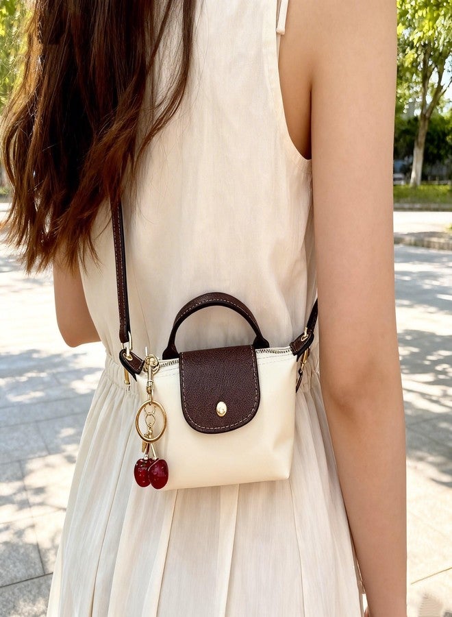 Dreubea Womens Chic Mini Bag Convertible Crossbody & Top-Handle Handbag for Everyday Elegance (Cream) - Image 2