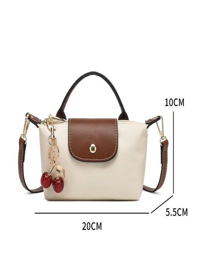 Dreubea Womens Chic Mini Bag Convertible Crossbody & Top-Handle Handbag for Everyday Elegance (Cream) - Image 4