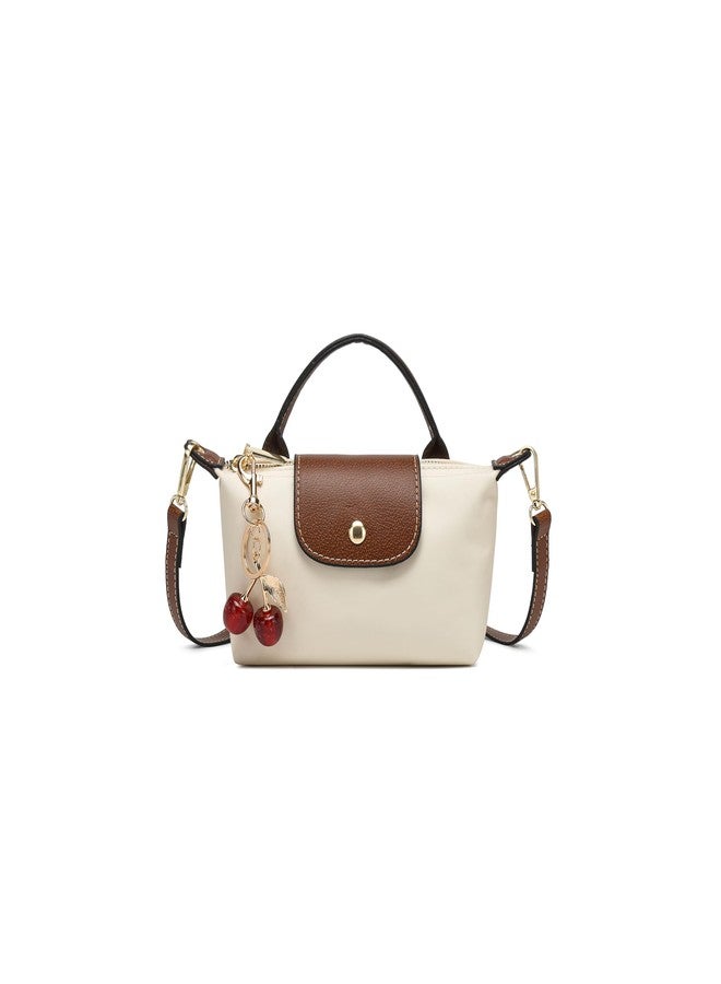 Dreubea Womens Chic Mini Bag Convertible Crossbody & Top-Handle Handbag for Everyday Elegance (Cream) - Image 1