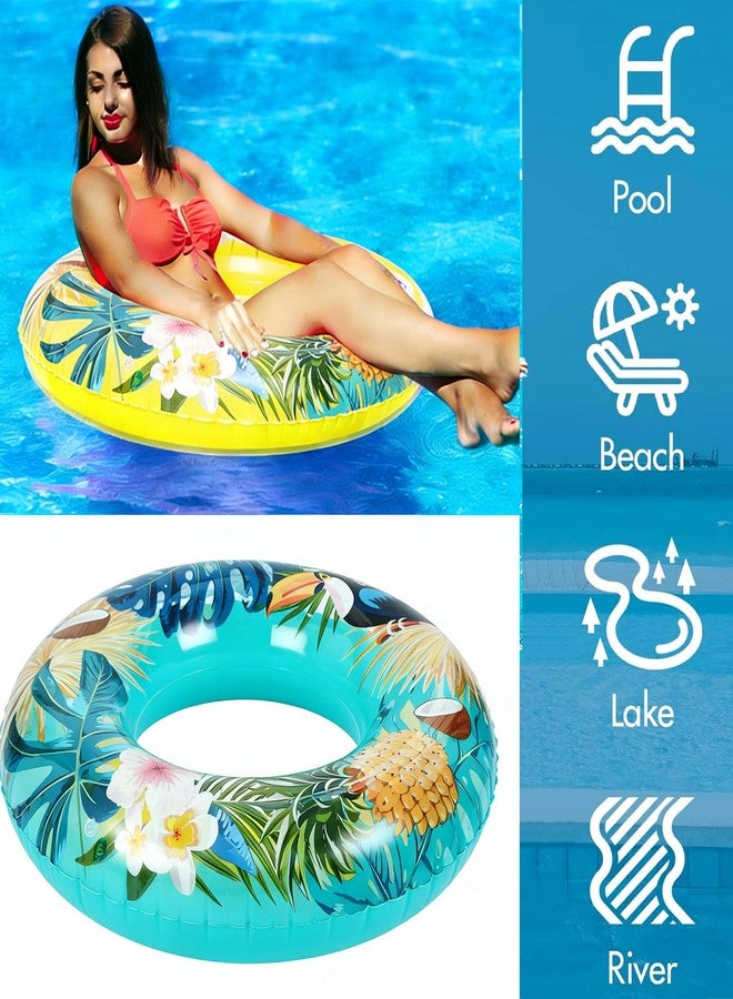 Yuokwer Large Inflatable Pool Float for Adult with Handles,Pool Inner Tubes -36inch Premium Swim Ring Pool Lounger Vinyl Flotation Pool Floats for The Beach, Party, Vacation, Pool Party (Toucan, 2) - Image 4