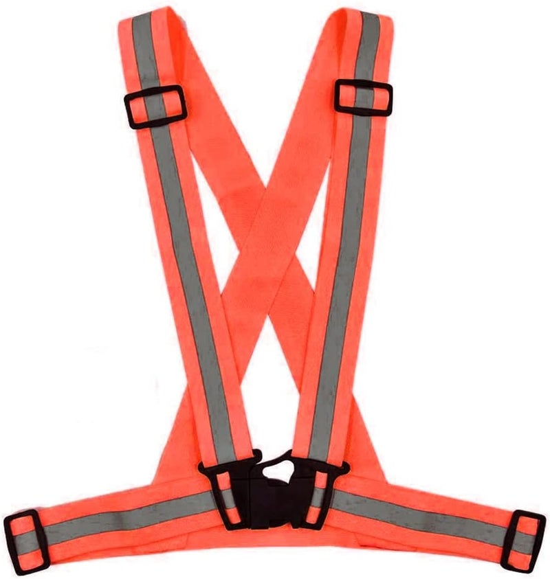 Spartan Adjustable Reflective Vest Belt for Safety with High Visibility, Orange SP-9105 - Image 1