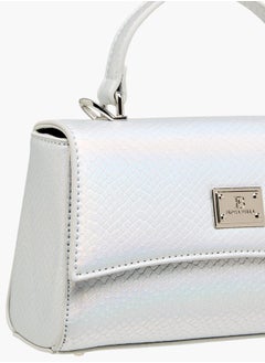 Flora Bella By Shoexpress Women Textured Satchel Bag with Grab Handle and Button Closure Ramadan Collection  - Image 5