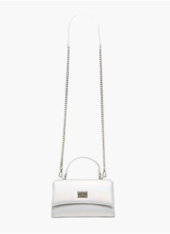 Flora Bella By Shoexpress Women Textured Satchel Bag with Grab Handle and Button Closure Ramadan Collection  - Image 2