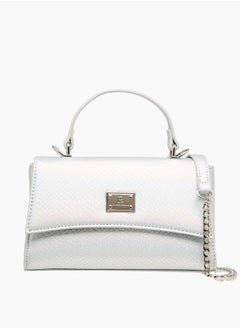 Flora Bella By Shoexpress Women Textured Satchel Bag with Grab Handle and Button Closure Ramadan Collection  - Image 1