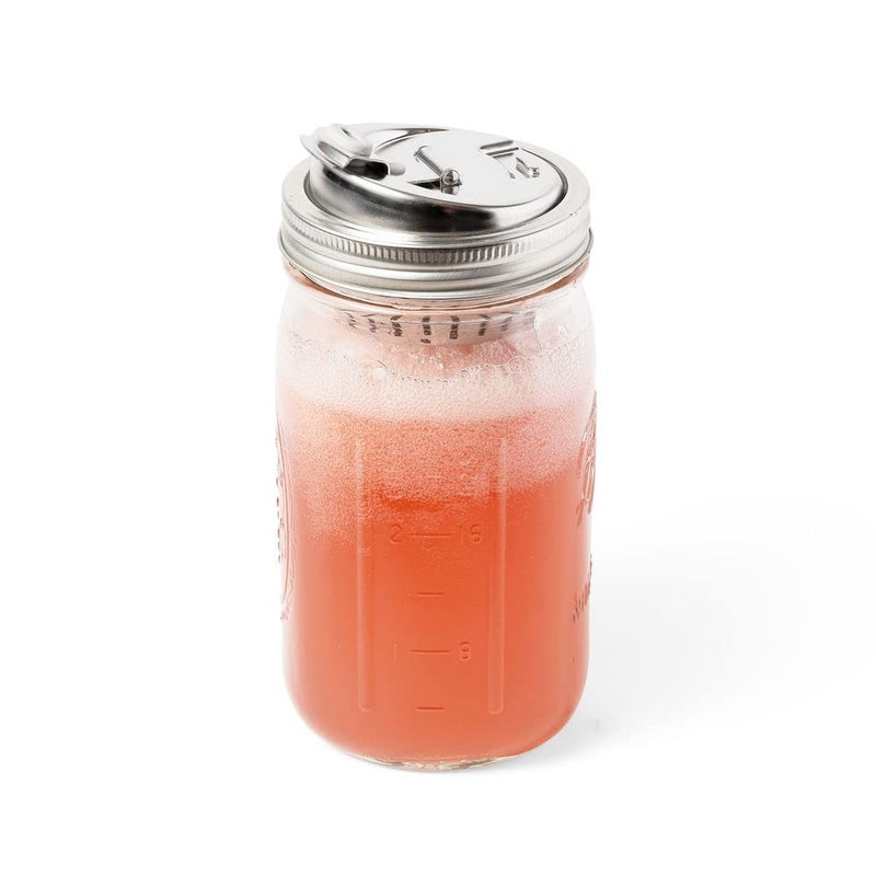 Jarware Mason Jar Fruit Infuser Drink Lid, Stainless Steel, Wide Mouth - Image 2