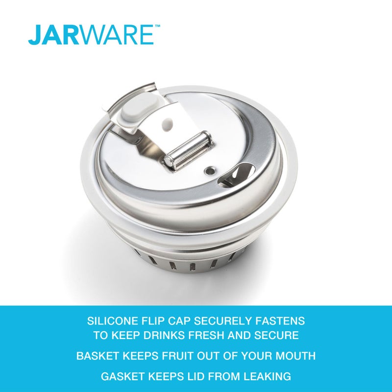 Jarware Mason Jar Fruit Infuser Drink Lid, Stainless Steel, Wide Mouth - Image 5