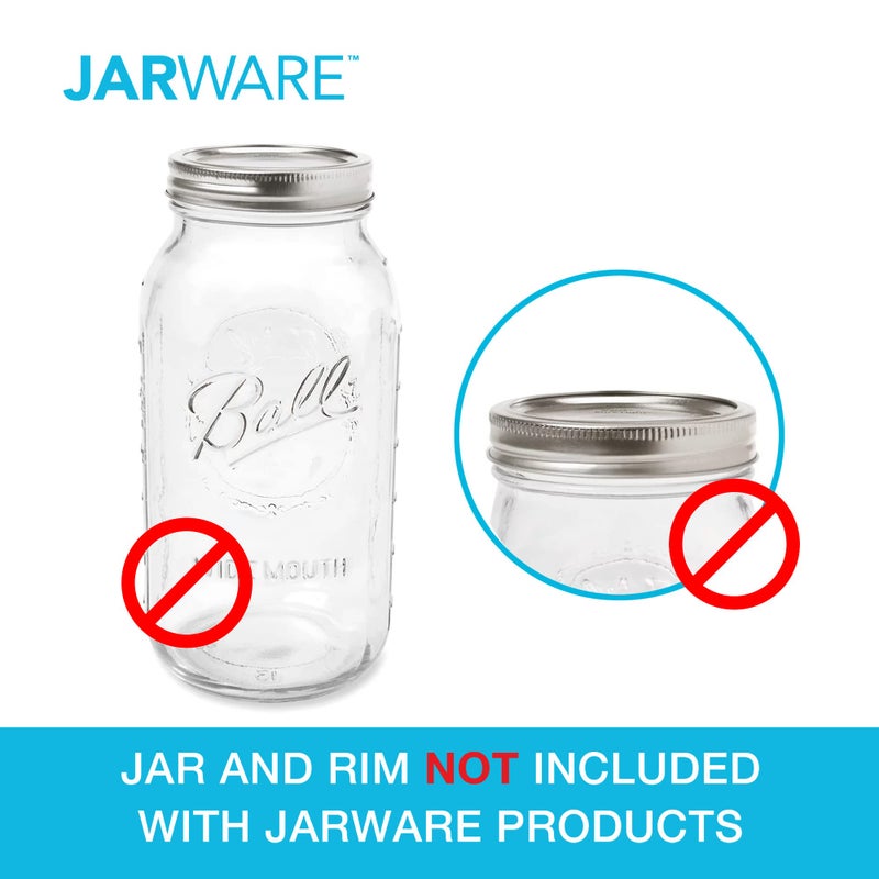 Jarware Mason Jar Fruit Infuser Drink Lid, Stainless Steel, Wide Mouth - Image 4