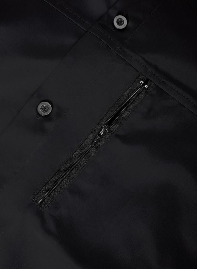 Take Two Men Solid Pocket Detail Long Sleeve Hooded Jacket - Image 3