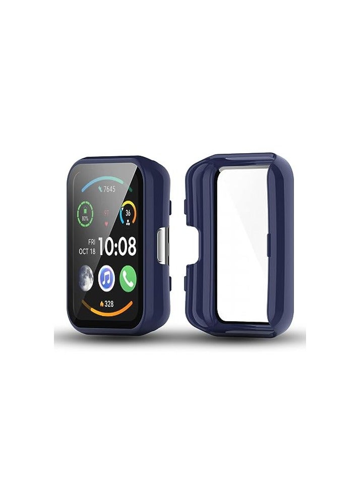 واقي شاشة متوافق مع حافظة Huawei Watch Fit 2 وملحقات الساعة الذكية، أغطية TenCloud مقاومة للخدش وغطاء حماية كامل لشاشة Huawei Watch Fit 2 (أزرق) - Image 1