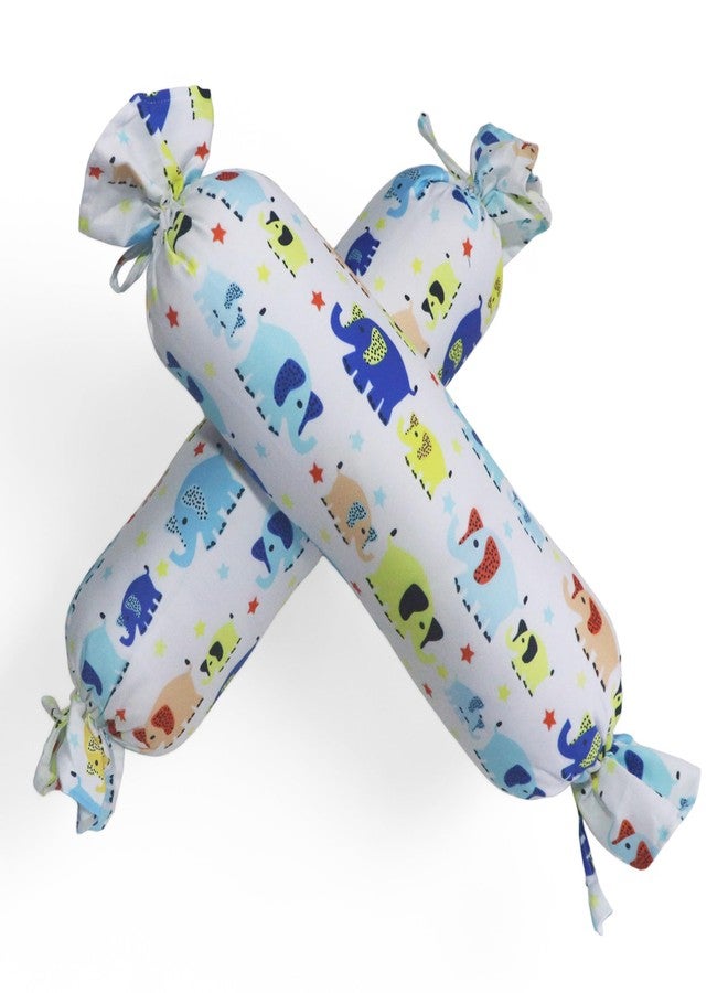 Kradyl Kroft Set of 2 Toddler Side Pillows | 100% Cotton Removable Covers | Leg and Playtime Pillows for Kids Above 12 Months (Cute Ellis) - Image 1