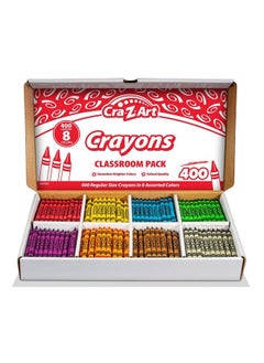 Cra-Z-Art Crayon Bulk Class Pack 400Ct 8 Assorted Colors  - Image 1