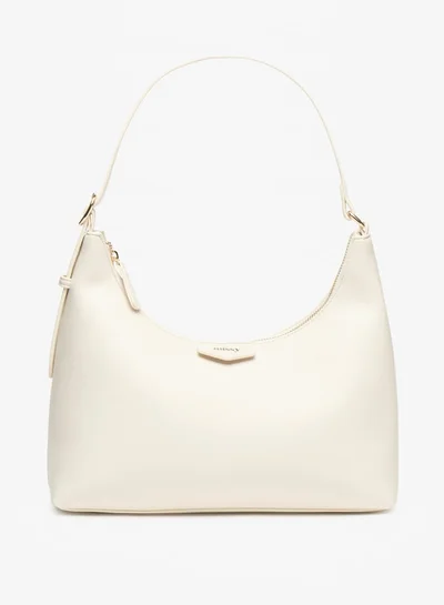 MISSY Missy Logo Embossed Shoulder Bag with Zip Closure