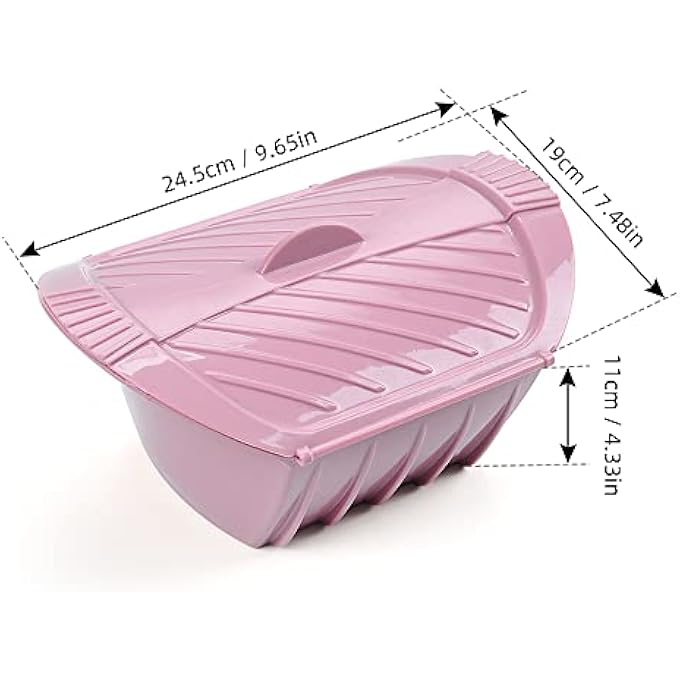 وعاء بخار للميكروويف مصنوع من السيليكون مع مقبض وغطاء وقسم قابل للفصل لإعداد الوجبات، سهل التخزين، آمن للاستخدام في غسالة الأطباق والفريزر - Image 4